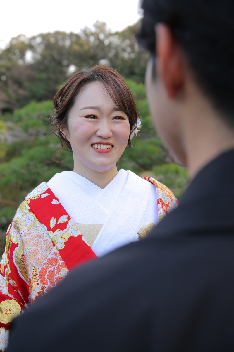 目がキラキラの新婦様♪