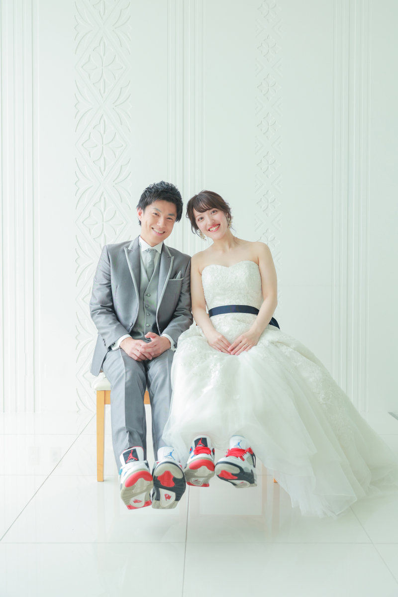 お揃いのスニーカー