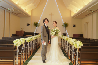 憧れのガーデンチャペルと神殿で撮影