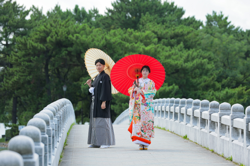 橋の上