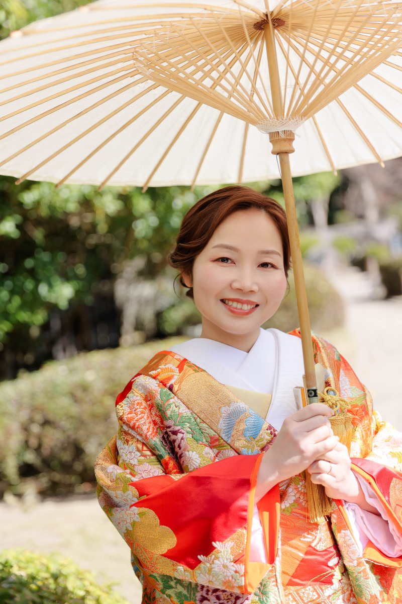 傘持ち新婦様