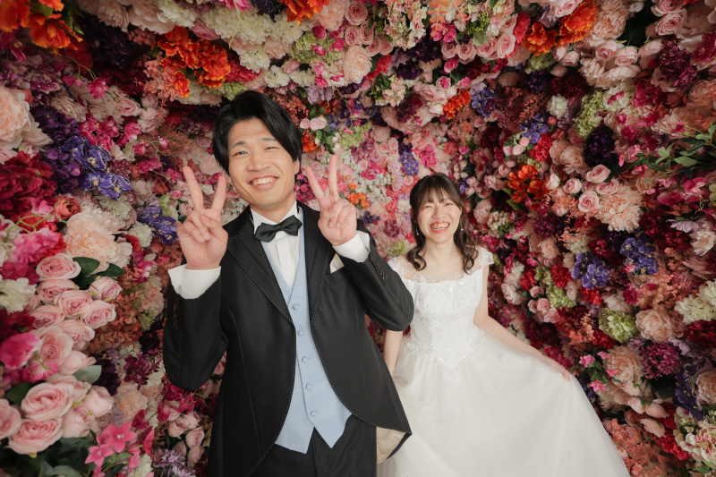 お花につつまれて