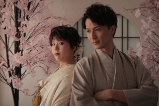 和装でカッコよく撮るのが好きで、ふたりがマッチしたので良い感じに仕上がりました。