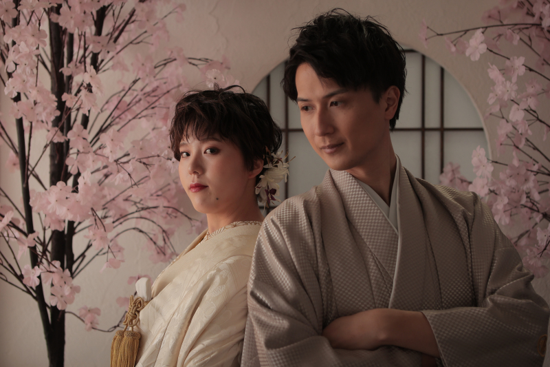 和装でカッコよく撮るのが好きで、ふたりがマッチしたので良い感じに仕上がりました。