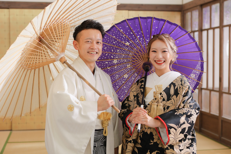 番傘を持っての撮影