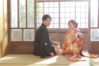 室内プランで！ペットと一緒に楽しく撮影♪