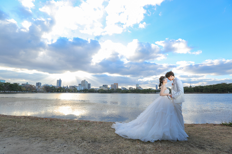 冬の大濠公園ロケーション