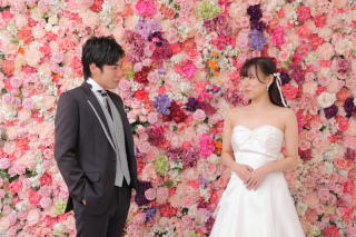 お花と一緒に撮影できるハウススタジオで♪