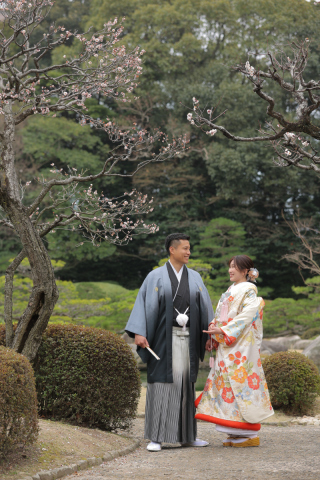 大濠日本庭園で和装撮影♪