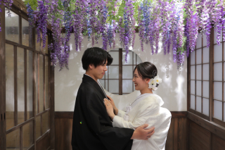 屋内庭園スタジオで和装撮影♪