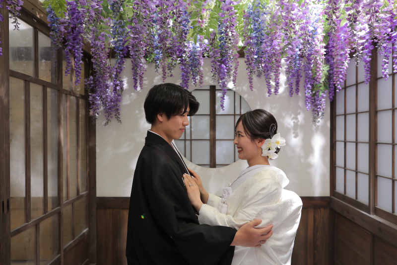 屋内庭園スタジオで和装撮影♪