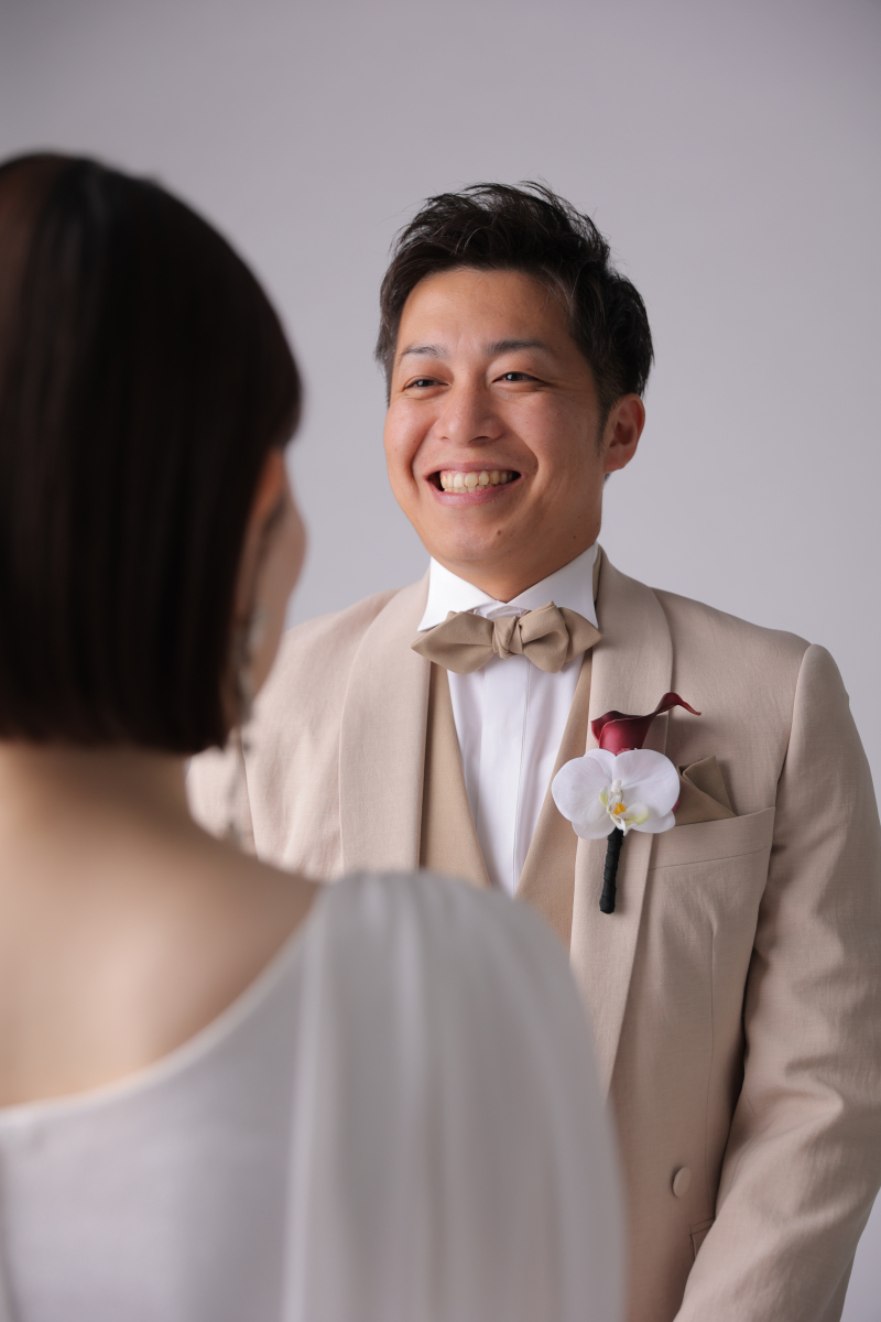 ご新郎様の笑顔