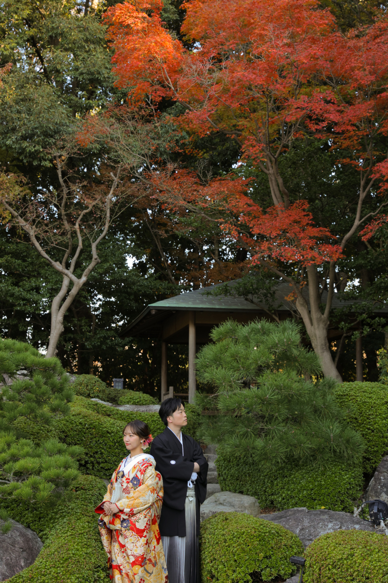 大濠日本庭園で和装ロケ♪