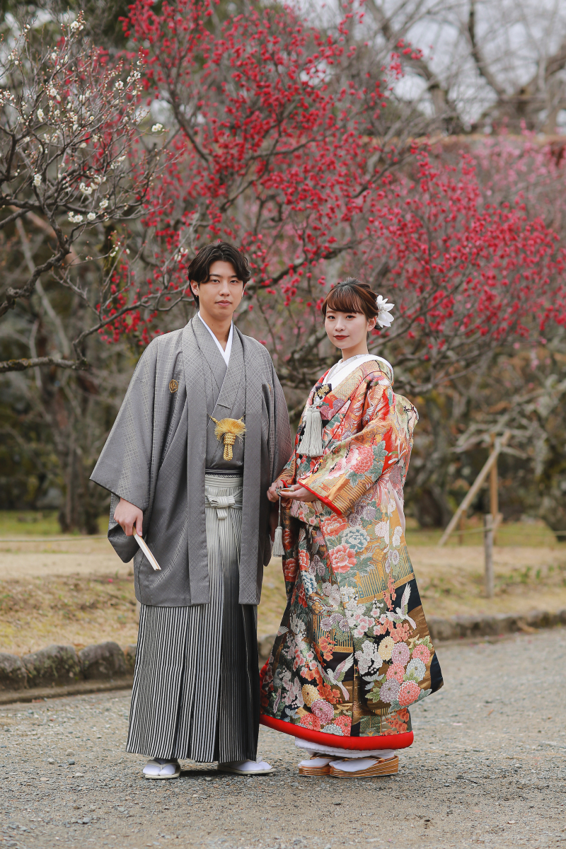 早春に和装撮影