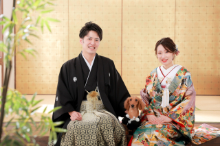 ワンちゃんともご一緒に!屋内庭園スタジオ