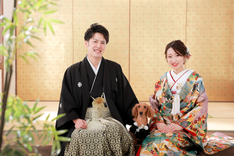 ワンちゃんともご一緒に!屋内庭園スタジオ