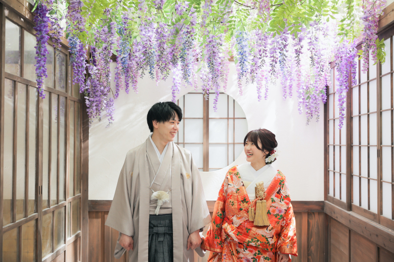 屋内庭園スタジオには、藤棚が完成しました!