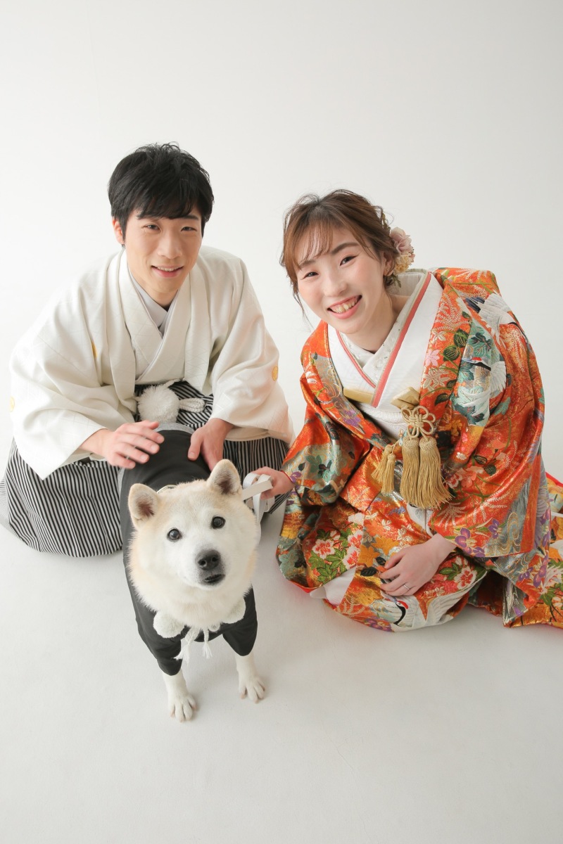 家族の一員でもあるペットとも撮影できます！