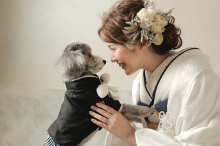 家族の一員でもあるペットと一緒に撮影できます！