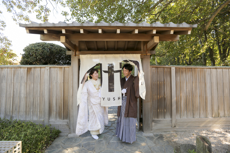 【大濠日本庭園ロケーション撮影+貴賓館】おふたりの衣装(和/洋)+美容+小物+髪飾り+着付け込◎写真データ300カット納品