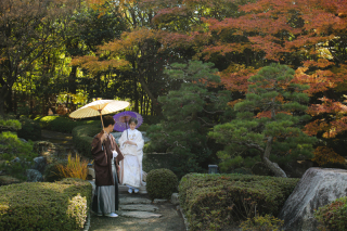【大濠日本庭園ロケーション撮影＋貴賓館】おふたりの衣装(和/洋)＋美容＋小物＋髪飾り＋着付け込◎写真データ300カット納品