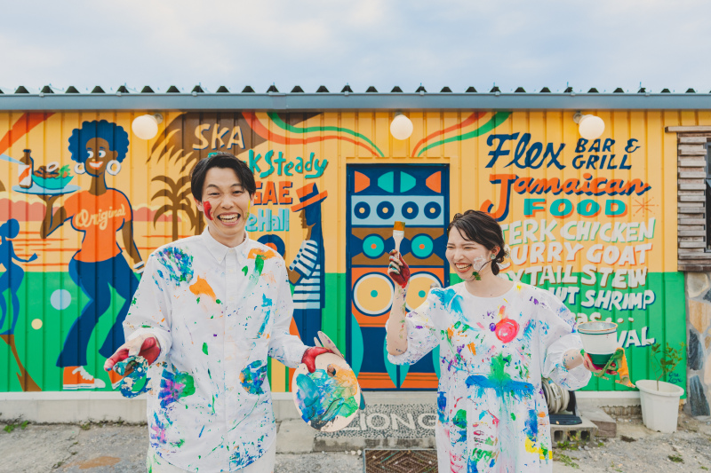 アラハビーチでペイントフォト!