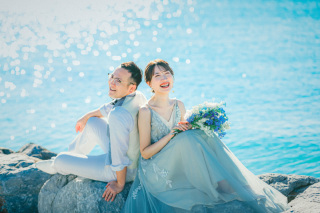白ドレスもカラーも推し活も！楽しみいっぱいの南国リゾートウェディングフォト♪