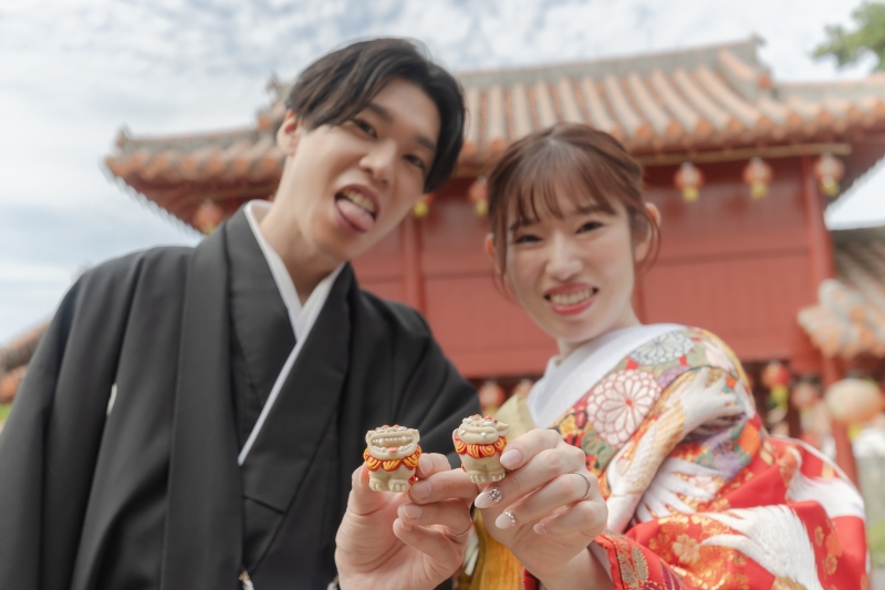 お土産のシーサーを真似っこ!?