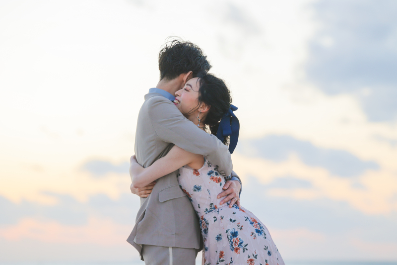 淡いグラデーションのお空。