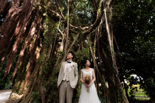 海と緑で大人っぽい写真も楽しげな写真も