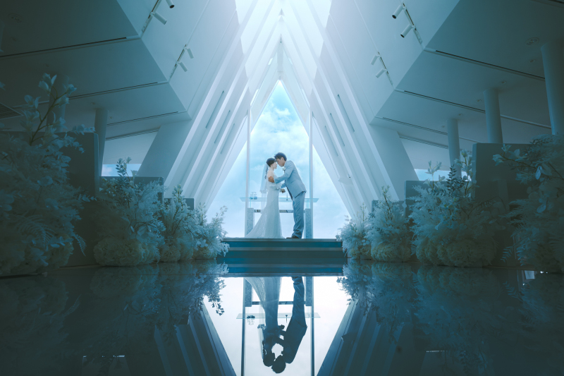 Ocean & Chapel ｜ 沖縄の美ら海と古宇利島を望むチャペル前撮り