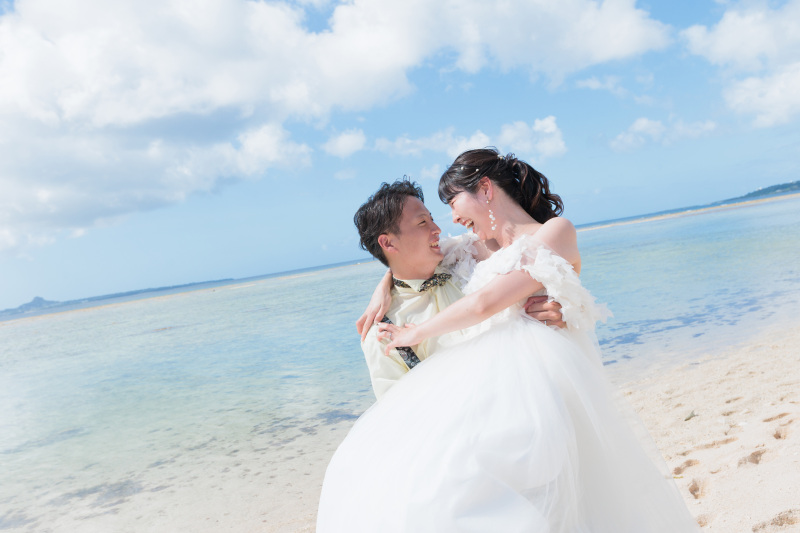 ビーチ前のラストはお姫様抱っこで！