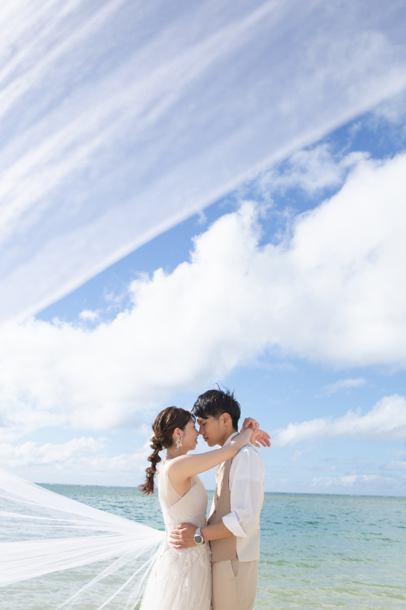 長ーいベールを使ってのショットも!