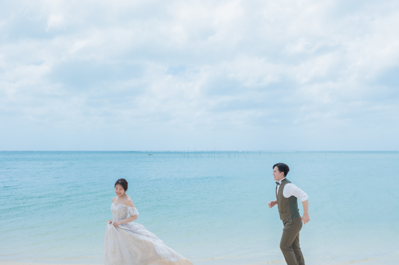 海で走ってみたり