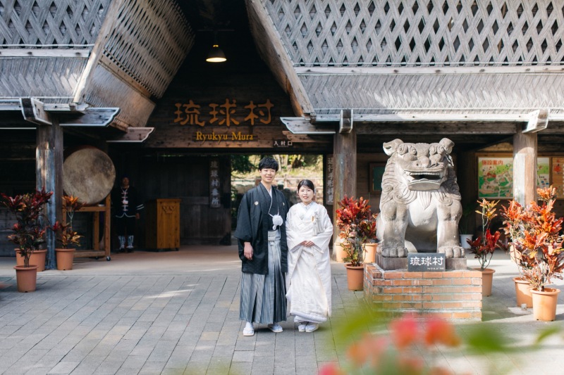 入り口のおっきなシーサー