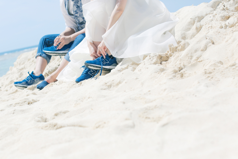 お揃いのスニーカー