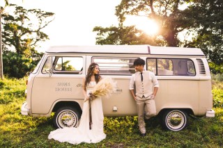 ワーゲンバス X 夕日