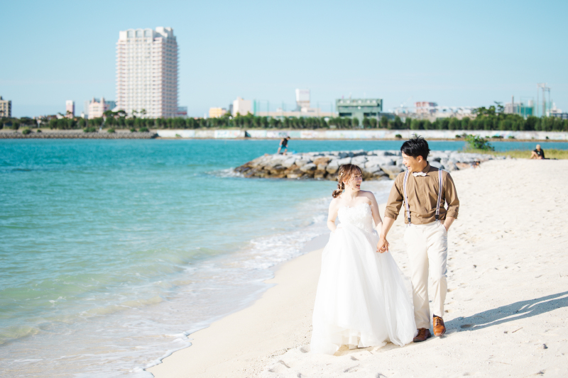 ビーチを歩きながら!