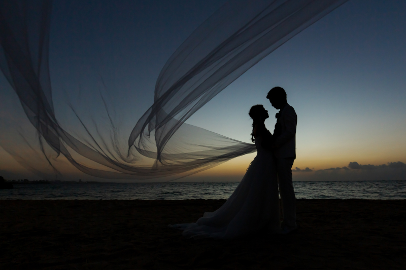 ロングベールを使ってダイナミックに！