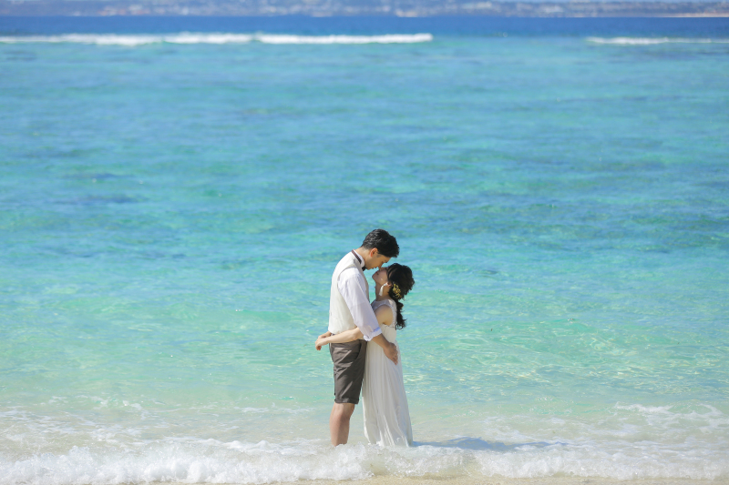 青い海を二人占め