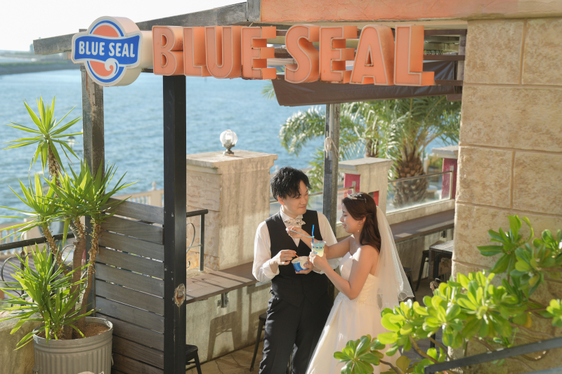 アイスを食べながら