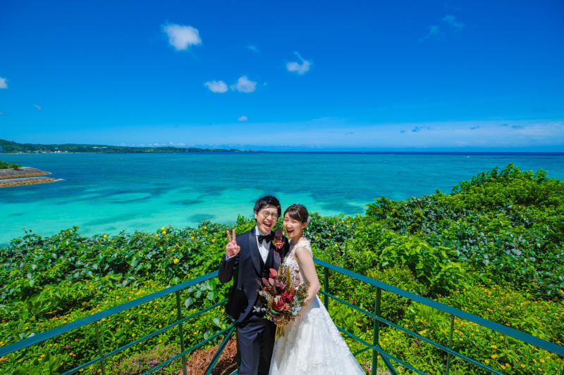 上から見えるビーチが綺麗♪