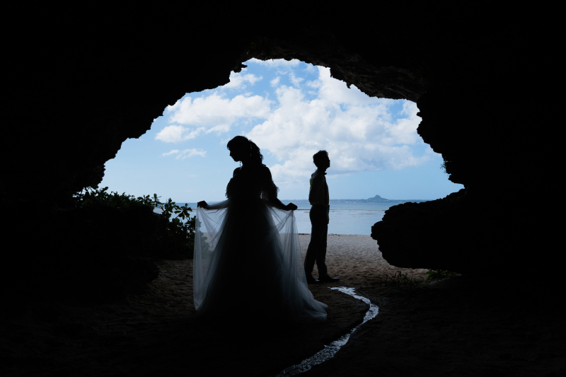 海でもシルエットを