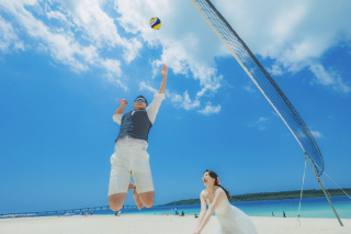 海好きお二人のビーチフォト！
