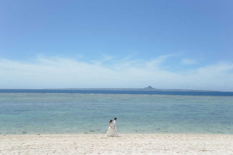 青い空と青い海、白い砂浜!!
