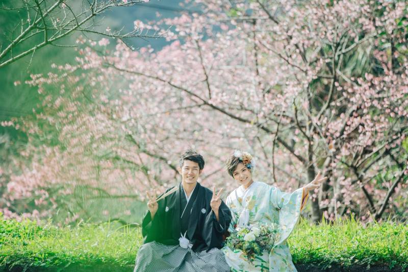 沖縄和装『寒緋桜』