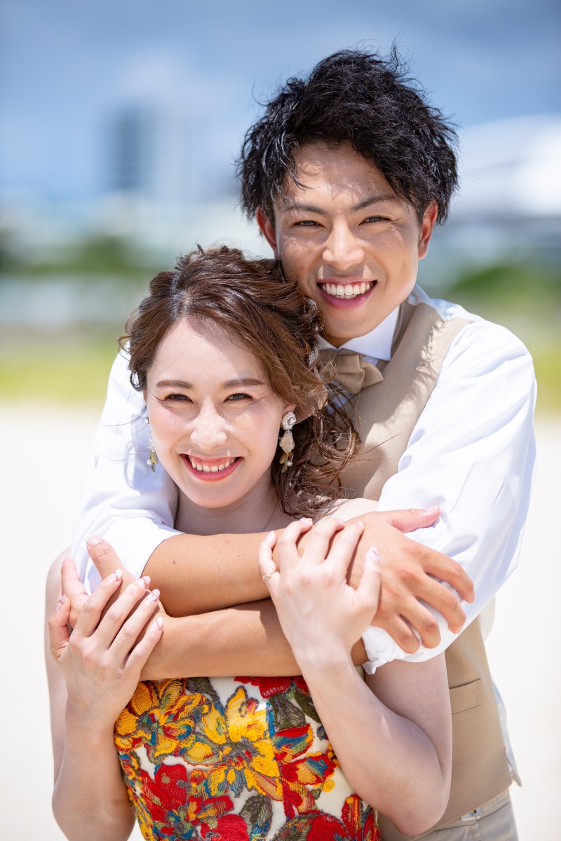 後ろからの優しいハグ( ´∀`)