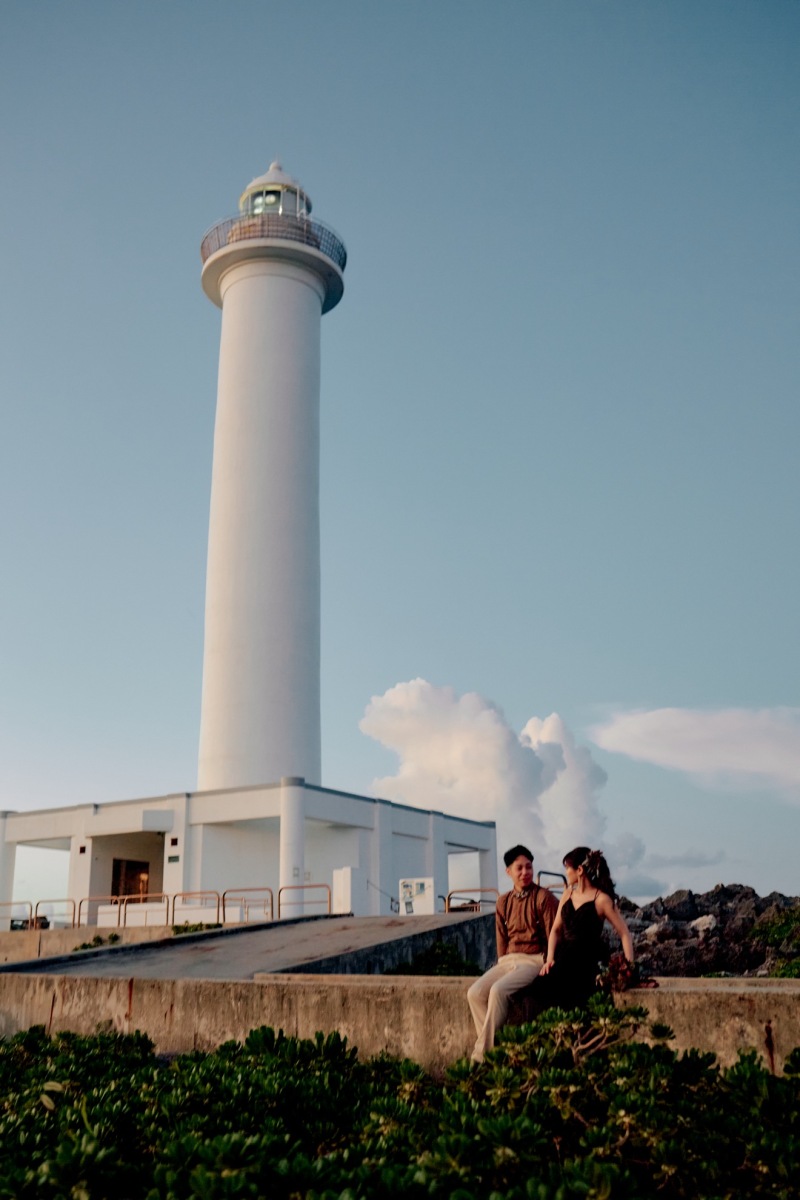 夕日✕カラードレス✕灯台