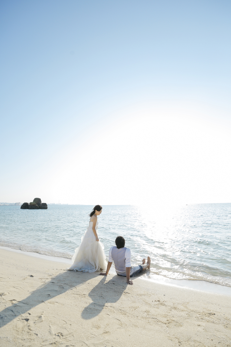 2人の影ができるのはこの時間ならでは。