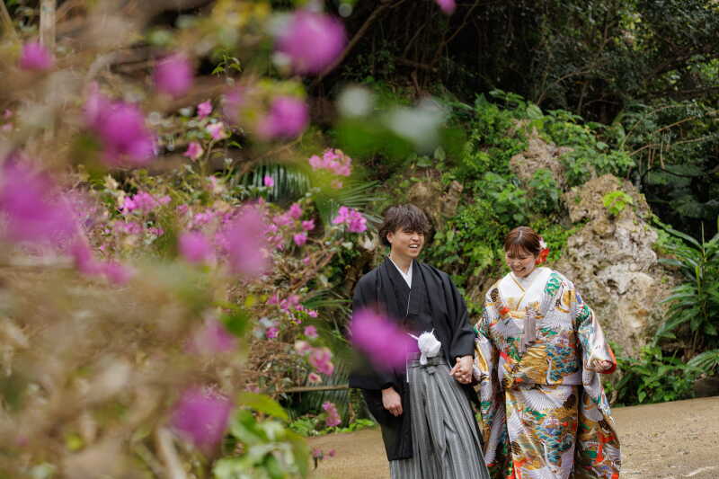 お花と共に